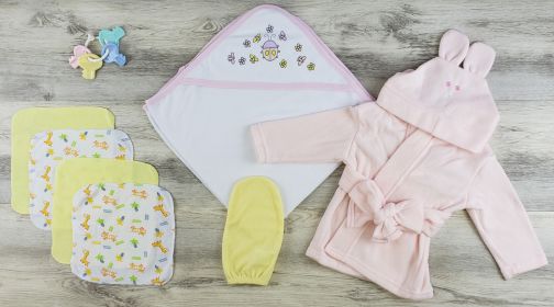 Hooded Towel, Wash Coths, Bath Mittens and Robe