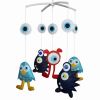 Blue Red Eyes Cartoon Monster Baby Musical Crib Toys Sweet Dreams Crib Mobile Halloween Decor