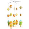 Yellow Green Orange Robots Cartoon Monster Baby Musical Crib Toys Sweet Dreams Crib Mobile Halloween Decor