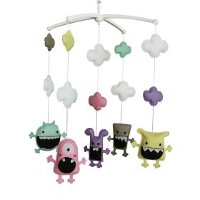 Baby Musical Crib Mobile Colorful Happy Cartoon Monsters Halloween Decor Crib Mobile Infant Toy Gift