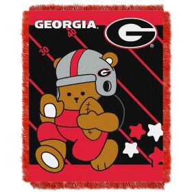 Georgia OFFICIAL Collegiate "Half Court" Baby Woven Jacquard Throw