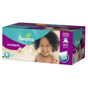 Pampers Cruisers Diapers Size 6, 104 Count