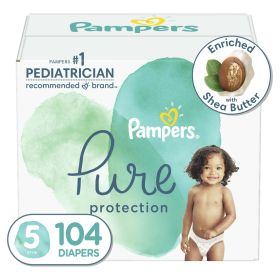 Pampers Pure Protection Diapers, Size 5, 104 Count