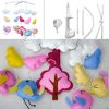 Colorful Birds Baby Crib Mobile Handmade Non-Woven Musical Mobile Crib Toy Nursery Room Decor