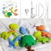 Colorful Dinosaur Forest Baby Crib Mobile Handmade Non-Woven Musical Mobile Crib Toy Nursery Room Decor